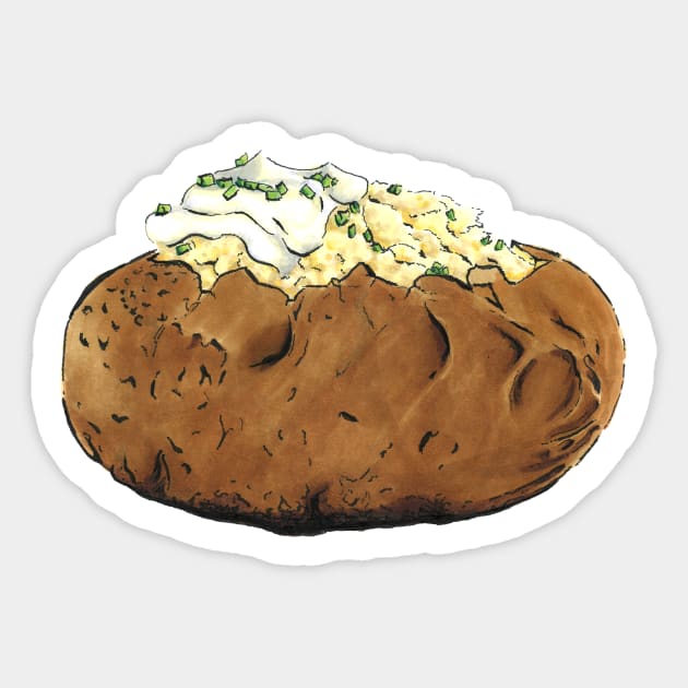 Baked Potato Sticker by LittleAmyLiz